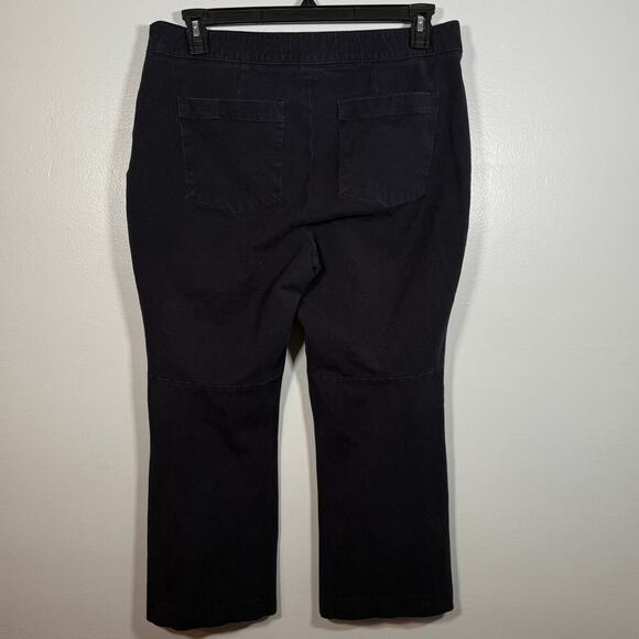 Spanx On the Go Kick Flare Navy Twill Compression Work Trouser XL Crop Pant - Picture 3 of 7